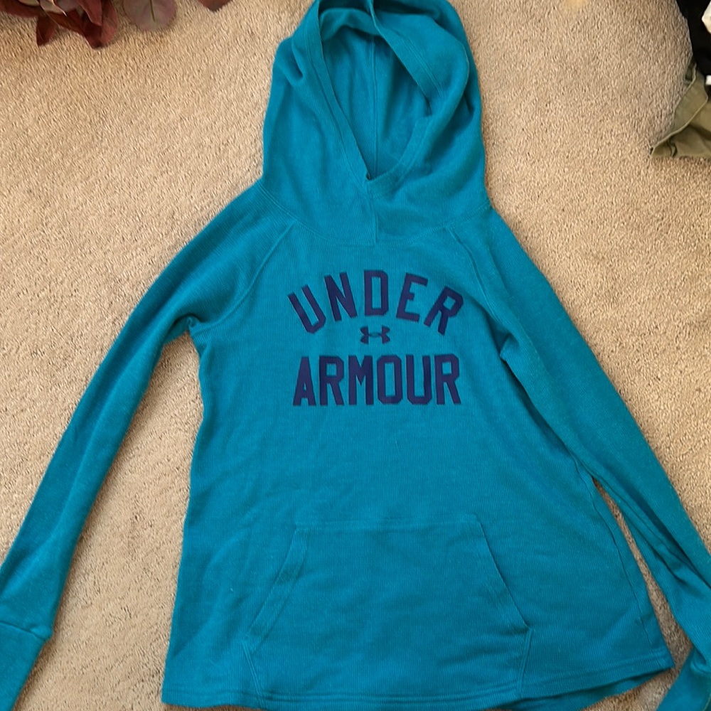 Girls waffle underarmour hoodie